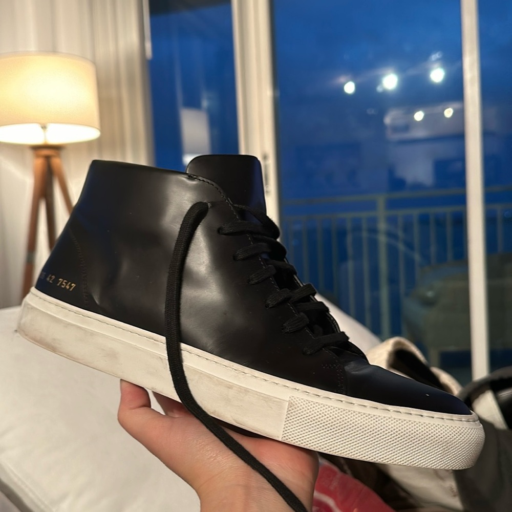 Common Projects Leather High Top Sneakers